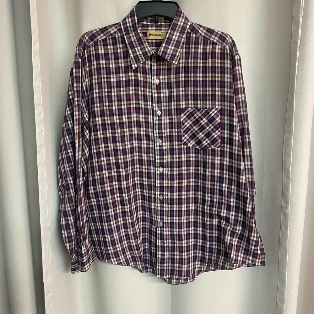 Wedge field men’s plaid button down size XL